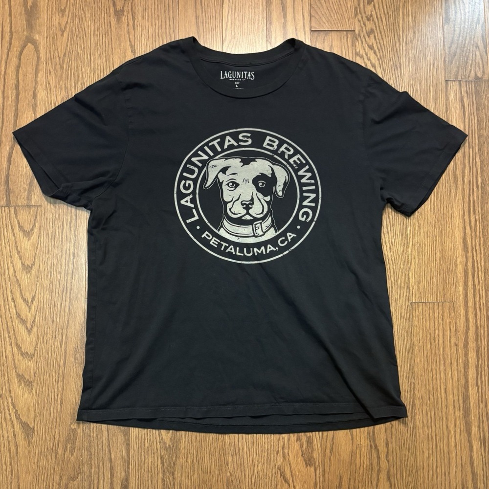 Laguanita Brewing Company T Shirt Men's Large Black Beer Drinking Party Tee Frat